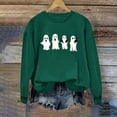 thumbnail image 5 of Halloween Womens Sweatshirts Crewneck Ghost Printed Shirts Fall Winter Long Sleeve Sweaters Casual Blouses Loose Fitting Hoodless Sweatshirt Pullover Top Halloween Costumes, 5 of 5