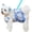 Blue, variant on Dog Dress Harness with Leash Set,Adjustable Breathable Pet Skirt for Small Puppy,Summer Walking Vest ,Pink Petunia Pattern,XS