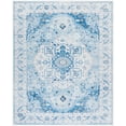 thumbnail image 2 of SAFAVIEH Arizona Thames Oriental Machine Washable Area Rug, Light Blue/Blue, 8' x 10', 2 of 12
