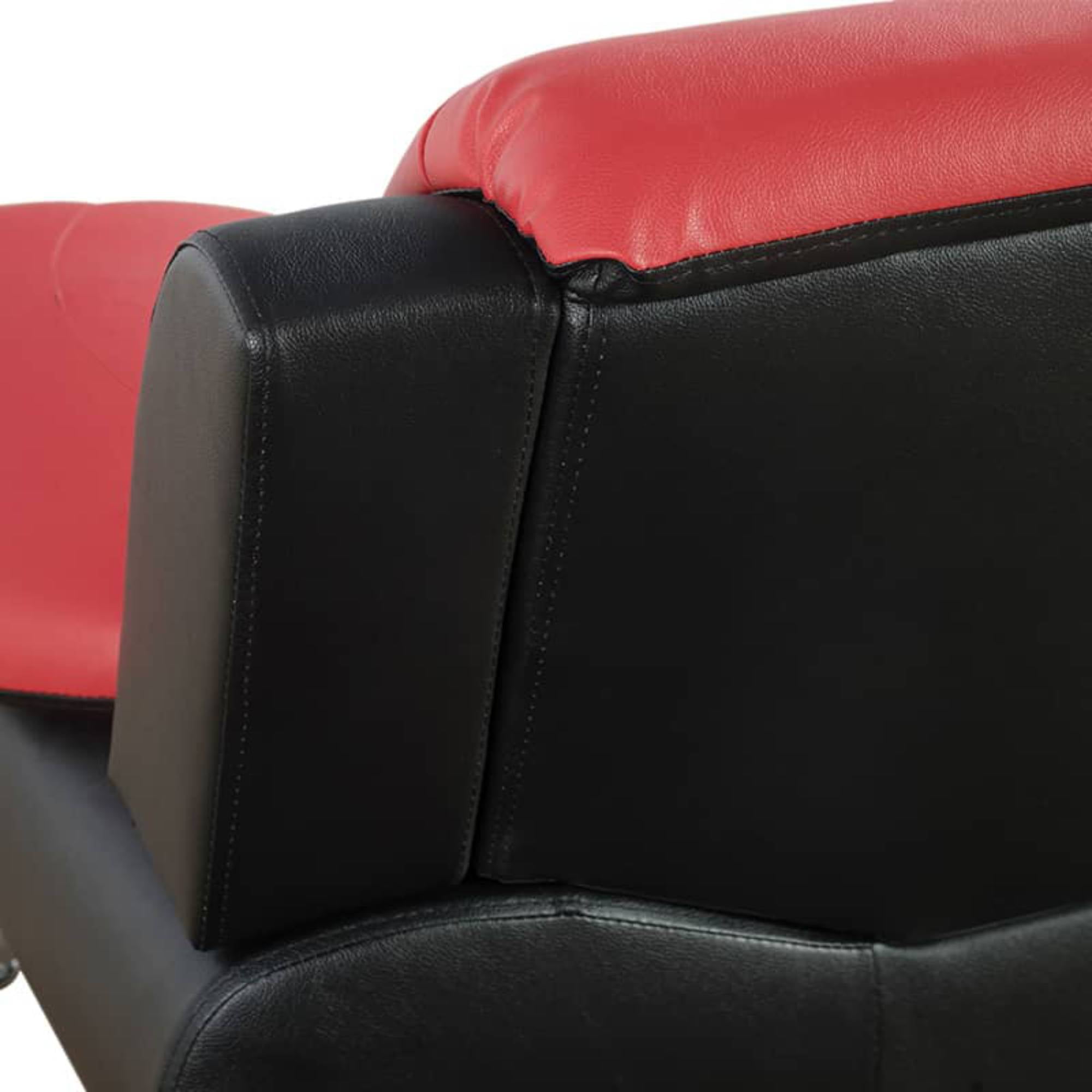 Trumanpick Leather 3-Seater Sofa Chair, Modern Comfy Sofa Couch for Living Room, Red