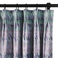 thumbnail image 2 of TWOPAGES 84"x72" Pinch Pleated Print Velvet Drape Soft Privacy Curtain for Living Room, 1 Panel, Eggplant Mauve, 2 of 6