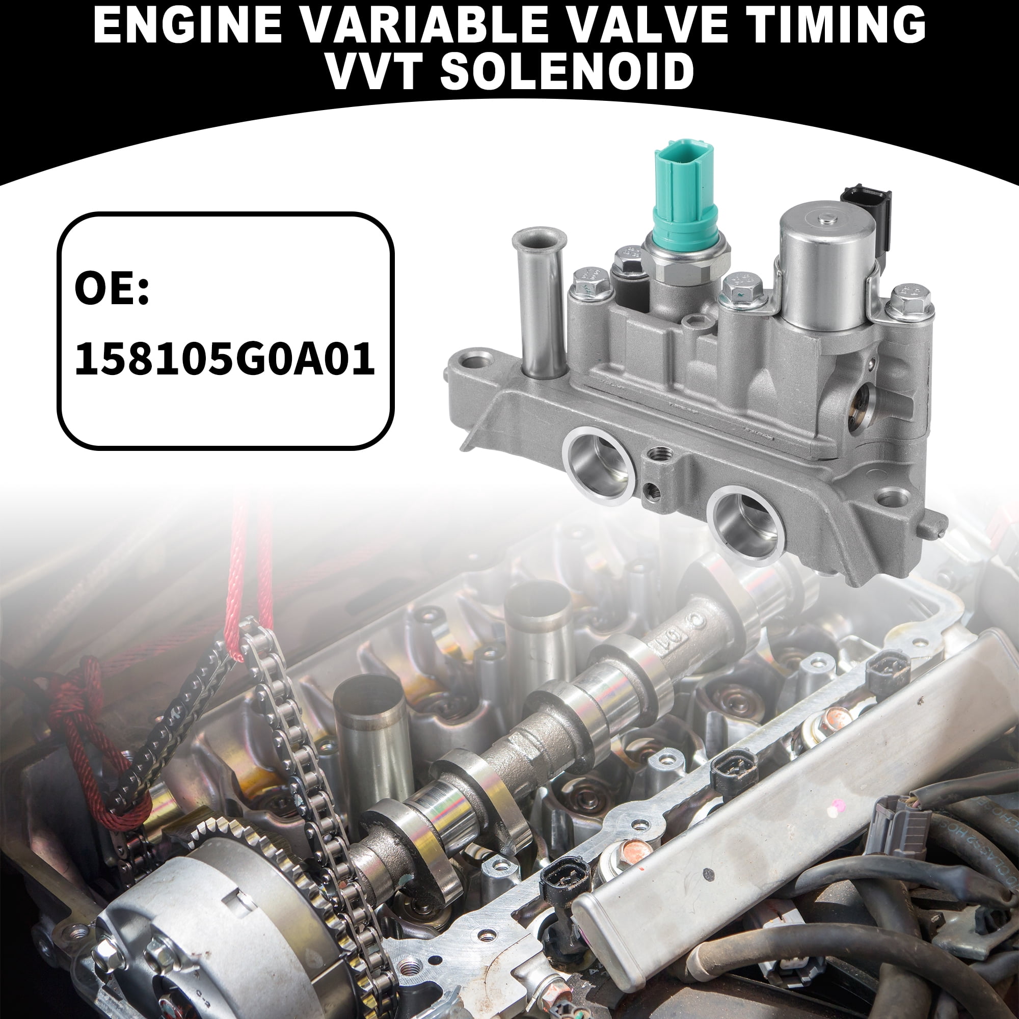 Unique Bargains Engine Variable Valve Timing VVT Solenoid - for Acura MDX 2017-2020 Metal Silver Tone - 1 Pc