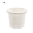 thumbnail image 4 of Moyic Maceta de plástico para control de raíces, maceta para jardín, planta verde, maceta gruesa grande con bandeja, agujeros de drenaje, Jardín y Patio 295 mm/blanco 10L, 4 of 6