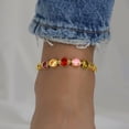 thumbnail image 2 of Kaash Customs 14k gold plated round shape Adjustable ankle bracelets Christmas jewelry for women and Girls Fashion Anklet, 2 of 2