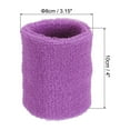thumbnail image 2 of Uxcell 8x10cm Sport Wrist Bands Cotton Absorbent Athletic Sweatband, Light Purple, 2 Pack, 2 of 6