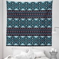 thumbnail image 1 of Aztec Tapestry, Triangles Colorful Geometric Triangles, Fabric Wall Hanging Decor for Bedroom Living Room Dorm, 5 Sizes, Sea Blue Multicolor, by Ambesonne, 1 of 1