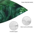 thumbnail image 5 of YFYANG Square Decorative Throw Pillow Case (Without Pillow Insert), Tropical Green Leaf Texture Bedroom Sofa Car Cushion Cover, 12"x12", 5 of 9