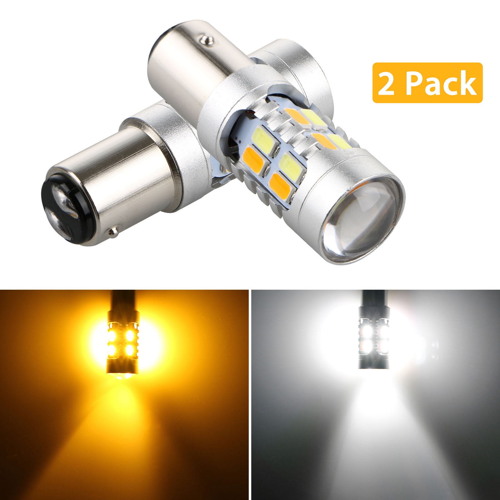 TSV 1157 LED Turning Signal Light Bulbs, 20SMD Dual Color Switchback