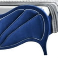 thumbnail image 2 of Velvet Upholstered Channel Tufted Eastern King Bed, Blue, 2 of 5