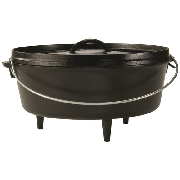 Lodge Cast Iron Camp Dutch Oven, 6-Quart