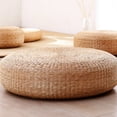 thumbnail image 6 of 15.75Inch Natural Woven Round Floor Cushion Handmade Cattail Straw Meditation Pillow Thick Boho Floor Seat for Yoga Zen Tea Garden Living Room Use, 6 of 7