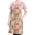 thumbnail image 5 of Pioneer Flower Floral Print Pattern Apron for Women and Men, Cotton Linen Waterproof with Pockets, Adjustable, 33x27 Inch for Kitchen, Gardening, BBQ, Salon, 5 of 6