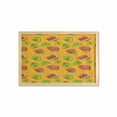 thumbnail image 1 of Snail Wall Art with Frame, Autumn Season Theme Along Terrestrial Mollusks and Leaves Fall Nature, Printed Fabric Poster for Bathroom Living Room, 35" x 23", Marigold Rust and Green, by Ambesonne, 1 of 2