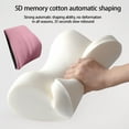 thumbnail image 4 of Car Lumbar Support Pillow - Memory Foam Back & Neck Cushion - 17.71x16.92x3.93 Inches - Breathable Cotton Cover - Gray Orange Pink - Travel & Home Use, 4 of 8