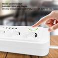 thumbnail image 3 of Adaptador De Enchufe De Viaje Europeo, Diseño De Clavija De 45 Enchufe UE 110-250V 3 Salidas Regleta De Alimentación UE Amplia Aplicación Para Oficina, 3 of 7