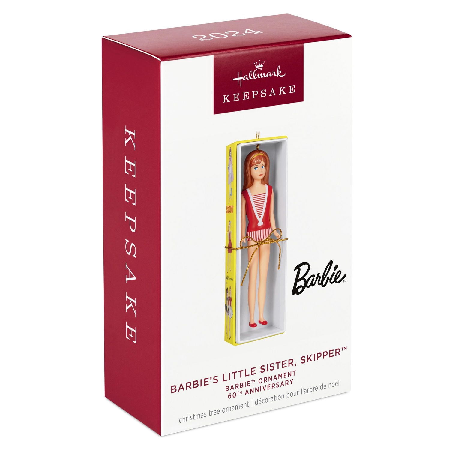 Hallmark Keepsake Christmas Ornament (Barbie 60th Anniversary Barbie's Little Sister, Skipper)