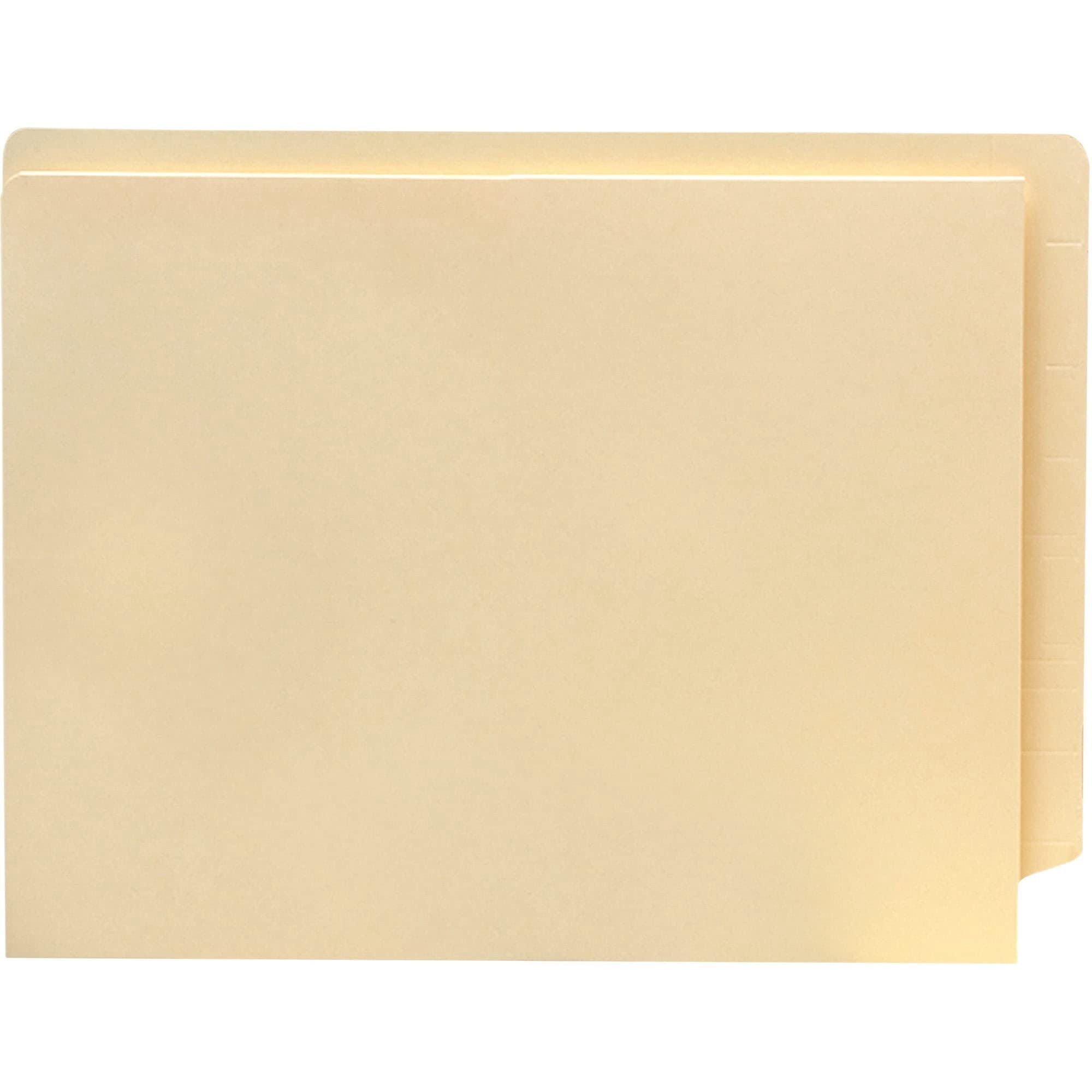 Smead® Manila End-Tab Pocket Folders, Straight Cut, Letter Size, Pack Of 50