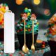 thumbnail image 1 of Juego de cucharas navideñas BLESIY Acero inoxidable Cucharas de postre, 1 of 8