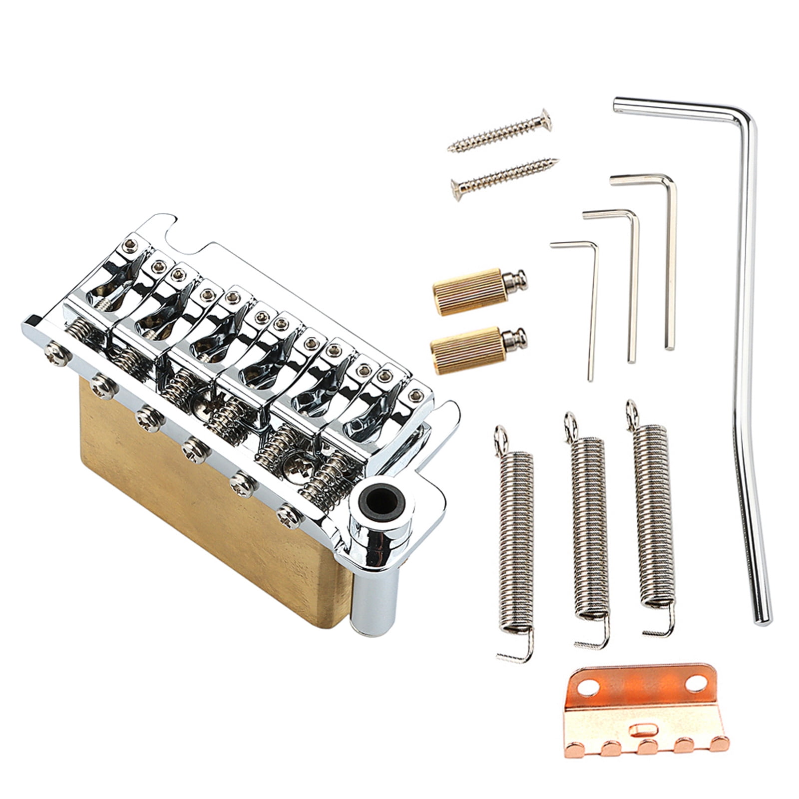 Guitar Tremolo Bridge Replacement 2-Point Electric Guitar Bridge with Solid Brass Block Electric Guitar Accessories