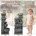 thumbnail image 3 of EPICOZY 33" Tall Outdoor Water Fountain, 5 Tier Cascading Bowls and Stacked Stone Wall Waterfall Fountain with Warm LED Lights, Resin Garden Water Feature for Patio, Backyard and Home Art Décor, 3 of 7