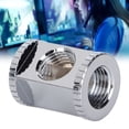 thumbnail image 4 of BDT-3T Brass T Block Fitting, Female G1/4in Thread, Easy to Install, Electroplated , Approx. 29mm Length, Approx. 22mm Diameter, Separates or Merges Liquid Flows, for, 4 of 8