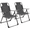 Gray, variant on Amopatio Outdoor Folding Patio Sling Chairs Set of 2, Adjustable Recliner for adult, for Outdoor Camping Garden,300LB