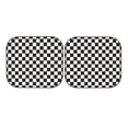 thumbnail image 7 of Fotbe Black and White Checkerboard 2-Piece Car Windshield Sun Shade | Sun Blocker for Car Windshield | Foldable Automotive Interior Accessories for Sun Protection-Medium, 7 of 7