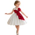 thumbnail image 4 of Rhuody Dresses For Girls Tiered Blend Party Dress With Bow Tie Bodice Sleeveless Dress For Kids Classic Clothing, 4 of 9