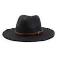 thumbnail image 3 of Shadoumai Sun Hats for Women UV Protection, Leopard Print Wide Brim Straw Sun Visors for Women Summer Vacation, Foldable Packable, 3 of 3