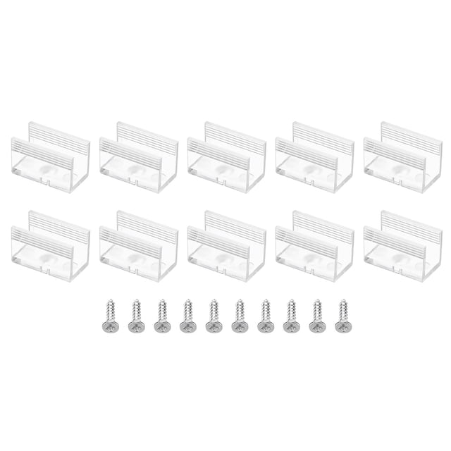 Unique Bargains LED Strip Light Clips Mounting Bracket Fixing Clips Plastic for 8mm Neon Light Cable Clear 40 Pack