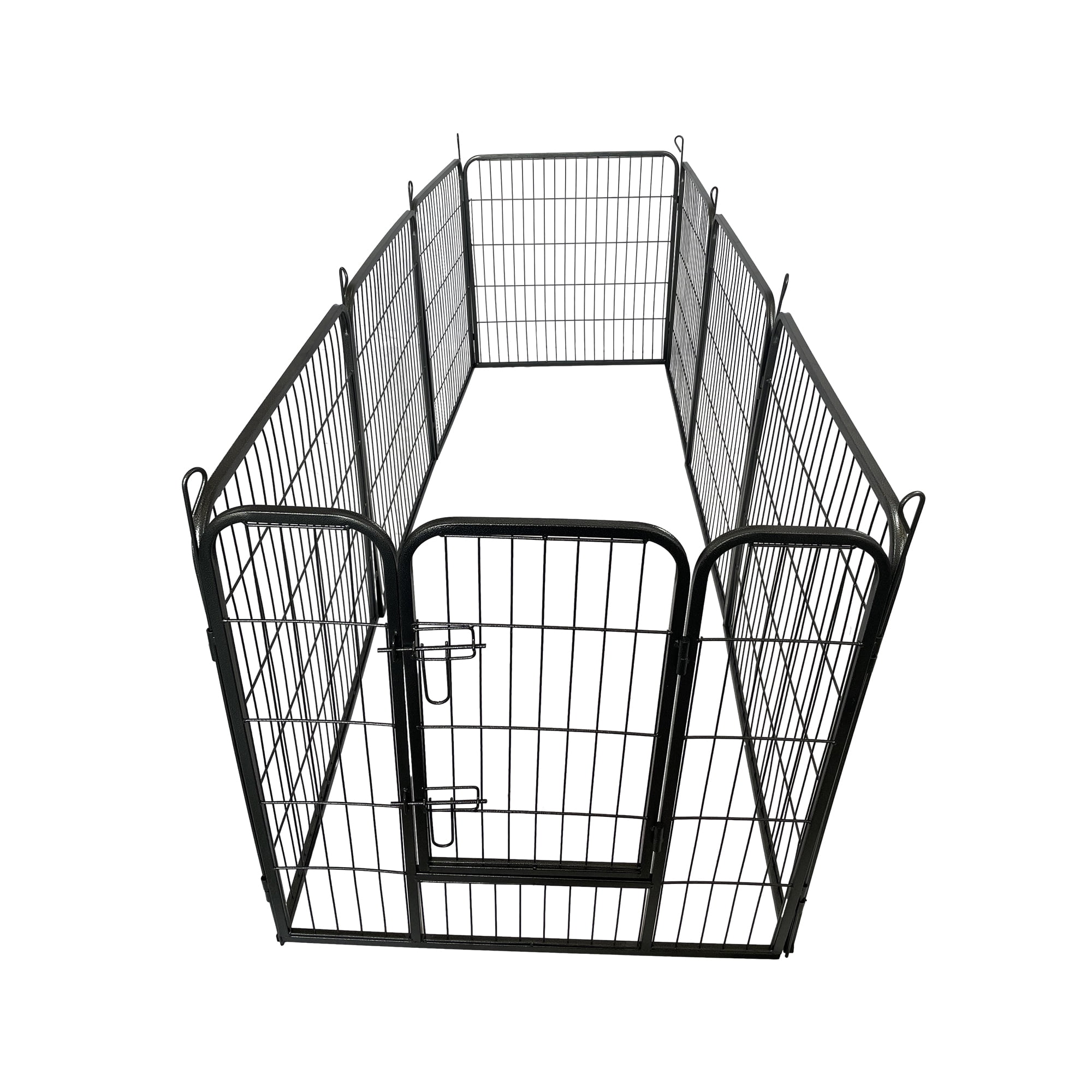 Pefilos 31" Dog Playpen for Outdoor, 8 Panels Puppy Pen Dog Fence Exercise Pen with Doors, Black M Pefilos 31" Dog Playpen for Outdoor, 8 Panels Puppy Pen Dog Fence Exercise Pen with Doors, Black M