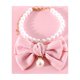 thumbnail image 3 of Collar de gato con perlas, delicado collar para perro con lazo, collar para cachorro, accesorio decorativo para perro, 3 of 4