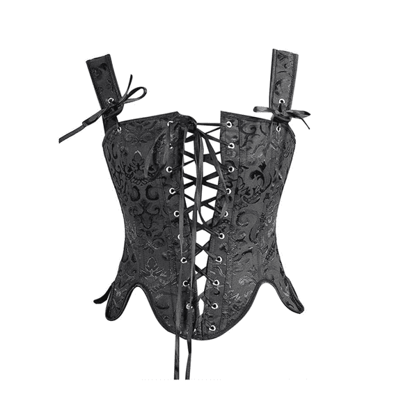 Chuancc Lace Corset Top Satin Bustier Bustier Lingerie For Women Long Corset Tops For Women Overbust Corset Women'S Exotic Bustiers & Corsets Bustier Top Black XS