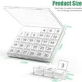 thumbnail image 2 of 30-Day Pill Organizer Monthly Case with Large Compartments, Box for Vitamins and Medication, Transparent, 2 of 7