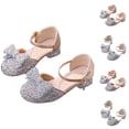 thumbnail image 1 of JDQJBZ Girl's Sandals Big Girl Low Heel Fashion Princess Sandals Open Toe Summer Shoes, 1 of 5