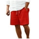 thumbnail image 1 of Pantalones cortos de playa a rayas con múltiples bolsillos para hombre - Mezcla de algodón y poliéster, cintura con cordón, bañador informal de verano, 1 of 3