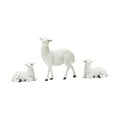 thumbnail image 3 of deevoka 3x Mini Sheep Statue Artwork White Lamb Sculpture for Patio Desk Living Room, 3 of 9