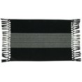 thumbnail image 2 of Fennco Styles Banded Stripe Fringe Placemats 14" W x 20" L, Set of 4 - Black Cotton Woven Table Mats for Home, Dining Table Décor, Banquets and Special Occasions, 2 of 3