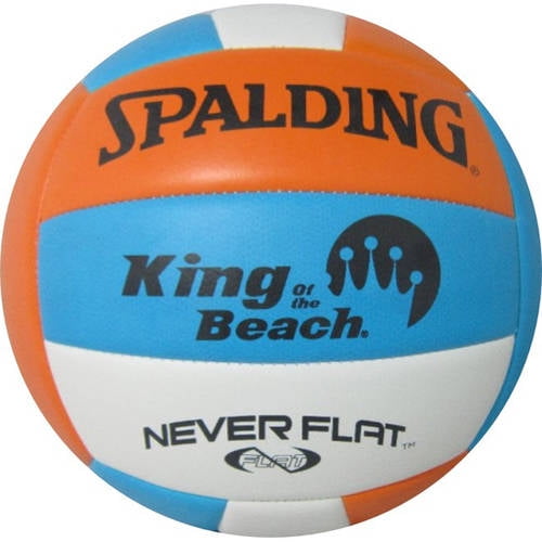Spalding King of the Beach Volley Ball White Orange and Blue Outdoor Play New 