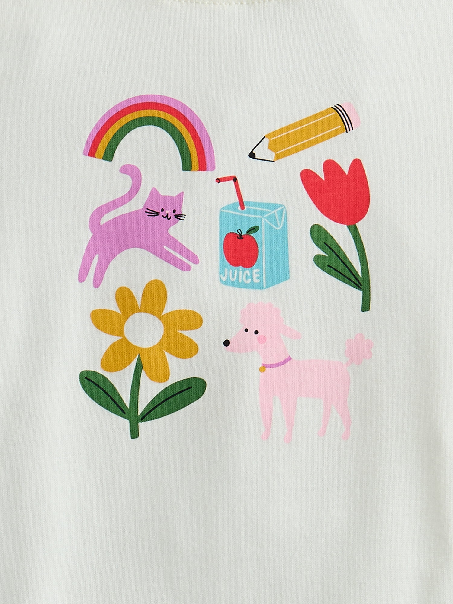 Wonder Nation Toddler Girls Graphic Tee with Short Puff Sleeves, Sizes 18M-5T