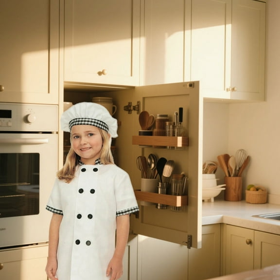 TABLZONE Chef Costume for Kids: Charming Toddler Chef Outfit Set with White Apron
