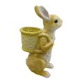 thumbnail image 5 of oshhnii Easter Bunny Figurine Garden Flower Pot Flower Basket Craft Outdoor Ornament for Yellow, 5 of 9