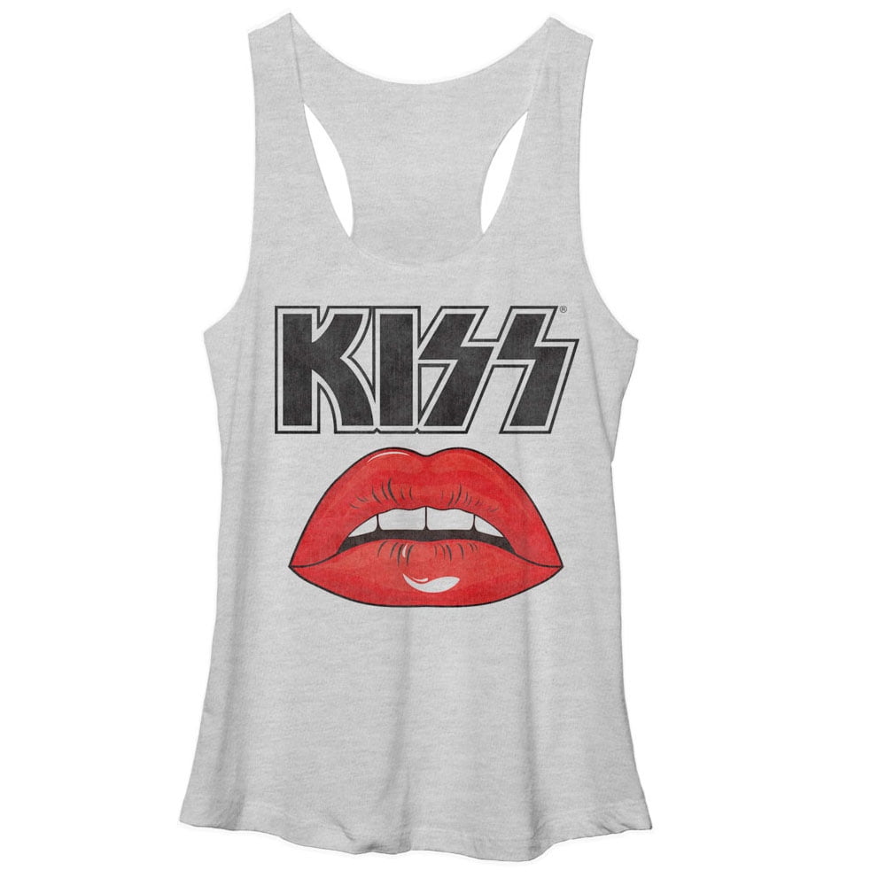 KISS Red Lips Womens Graphic Racerback Tank
