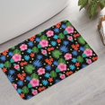 thumbnail image 2 of Pioneer Flower Floral Print Pattern Bathroom Rugs Mat, Non Slip Microfiber Bathroom Rug with Rubber Backing, Soft Mats for Bathroom Floor Tub Shower, 17"x27", 2 of 5