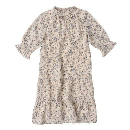 

KIDPIK Girls 3/4 Sleeve Pastel Floral Tiered Maxi Dress Size: 2T - XXL (16)
