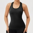 thumbnail image 2 of Lixiuxyad Women's Camisole Women's Solid Color Yoga Vest Sports Quick Drying Vest(Black L), 2 of 5