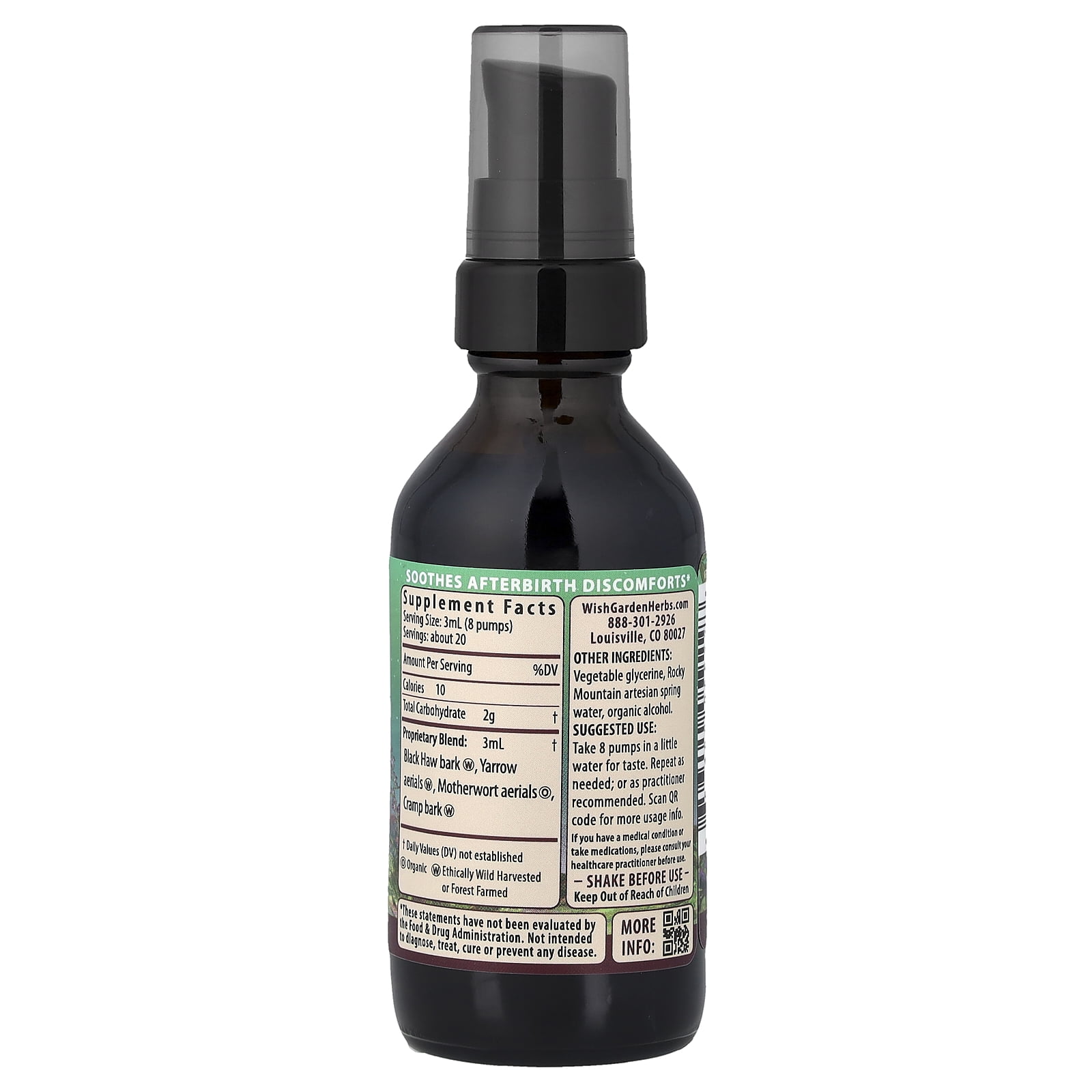 WishGarden Herbs Afterease, After Birth Contractions, 2 fl oz (59 ml)