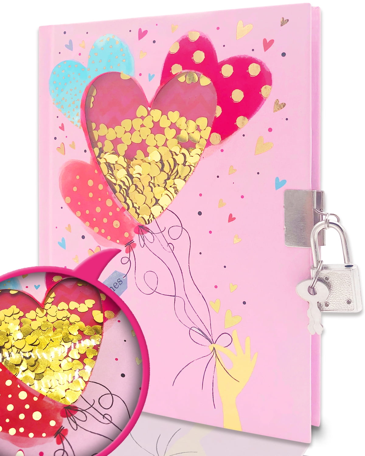 Kids Diary with Lock for Girls, GINMLYDA Paper Locking Journals with