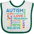 thumbnail image 3 of Inktastic Autism Support Slogan Boys or Girls Baby Bib, 3 of 4