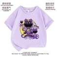 thumbnail image 2 of Camisetas del juego de Critters sonrientes para niños, Top de manga corta de algodón, ropa deportiva informal, regalos de cumpleaños, 2 of 5